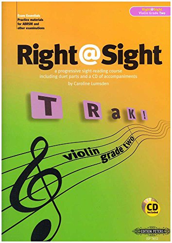 Beispielbild fr Right@Sight for Violin, Grade 2 (includes duet parts and a CD of accompaniments): A Progressive Sight-Reading Course, Incl. Duet Parts and a CD of Piano Acc. (Edition Peters) zum Verkauf von Monster Bookshop
