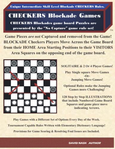 9780578087245: Blockade Checkers: Checkers Blockade Games