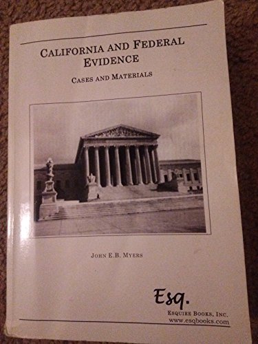 Beispielbild fr California and Federal Evidence: Cases and Materials zum Verkauf von HPB-Red