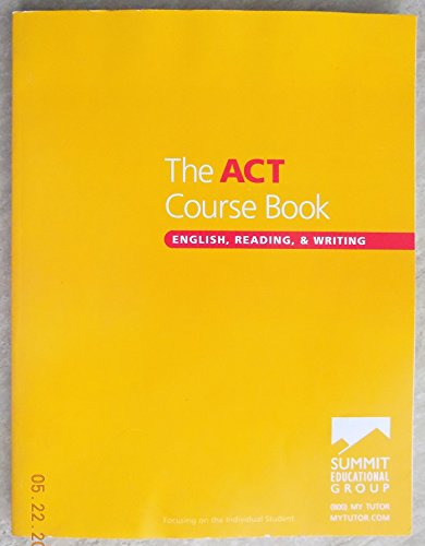 Stock image for The ACT Course Book English, Reading and Writing for sale by HPB-Ruby