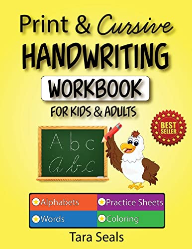 Stock image for Print & Cursive Handwriting Workbook for Kids & Adults for sale by GreatBookPrices