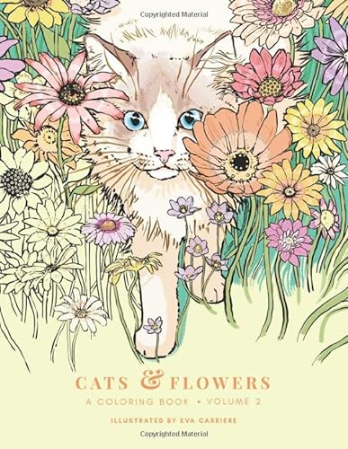Stock image for Cats & Flowers: A Coloring Book (Volume 2) for sale by SecondSale