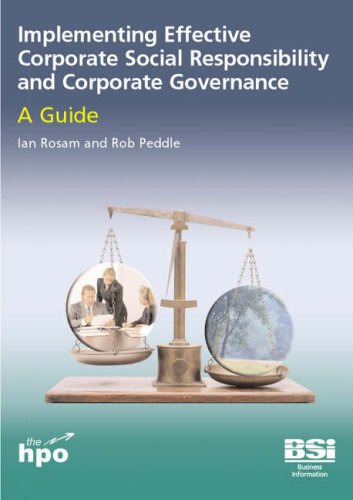 Stock image for Implementing Effective Corporate Social Responsibility and Corporate Governance. a Guide for sale by MusicMagpie