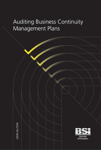 Stock image for Auditing Business Continuity Management Plans John Silltow for sale by Re-Read Ltd