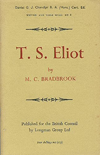 Imagen de archivo de TS Eliot (Writers & Their Work No 8) a la venta por Better World Books: West