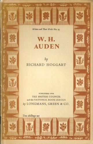 Imagen de archivo de W.H.Auden (Writers & Their Work S.) a la venta por WorldofBooks
