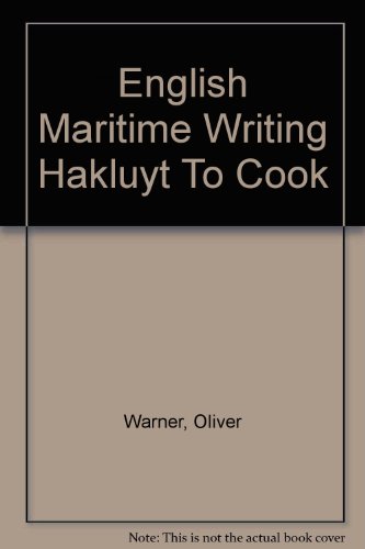 Beispielbild fr ENGLISH MARITIME WRITING: HAKLUYT TO COOK zum Verkauf von Neil Shillington: Bookdealer/Booksearch