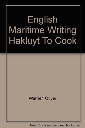 Stock image for ENGLISH MARITIME WRITING: HAKLUYT TO COOK for sale by Neil Shillington: Bookdealer/Booksearch