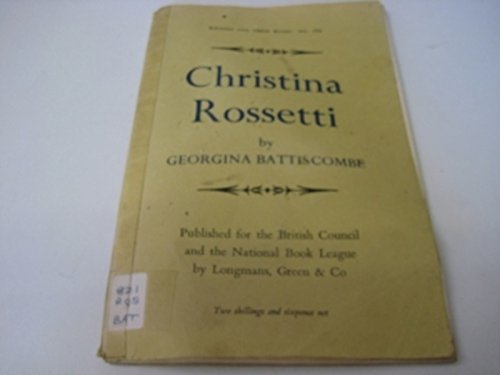 9780582011892: Christina Rossetti (Writers & Their Work S.)