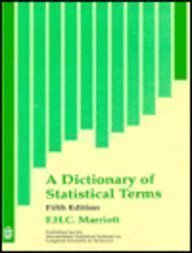 Stock image for A DICTIONARY OF STATISTICAL TERMS. 5th ed. for sale by de Wit Books