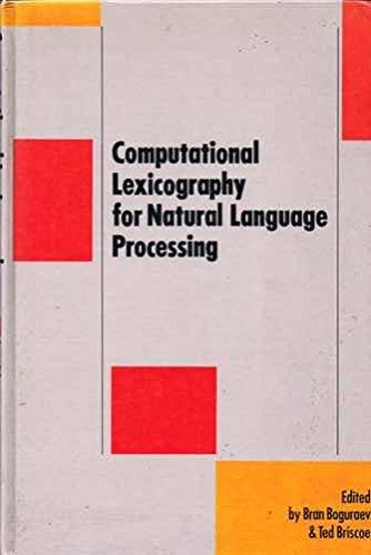 9780582022485: Computational Lexicography for Natural Language Processing