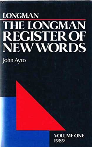 9780582037724: The Longman Register of New Words (Vol 1)