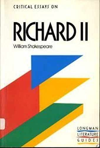 Beispielbild fr Richard II", William Shakespeare (Critical Essays S.) zum Verkauf von WorldofBooks