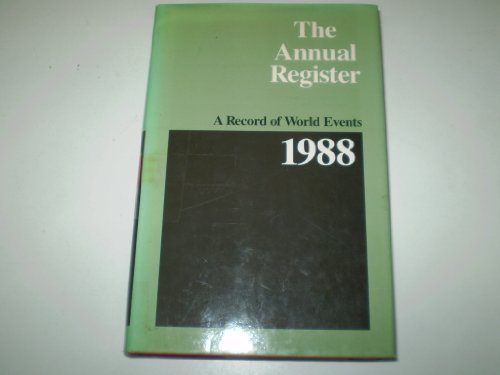 Beispielbild fr The Annual Register: A Record of World Events 1988 zum Verkauf von Anybook.com