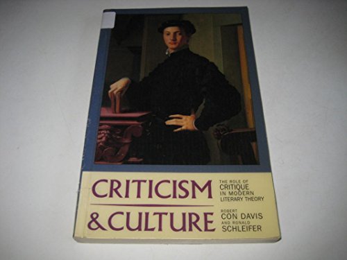 9780582050822: Criticism and Culture: The Role of Critique in Modern Literary Theory