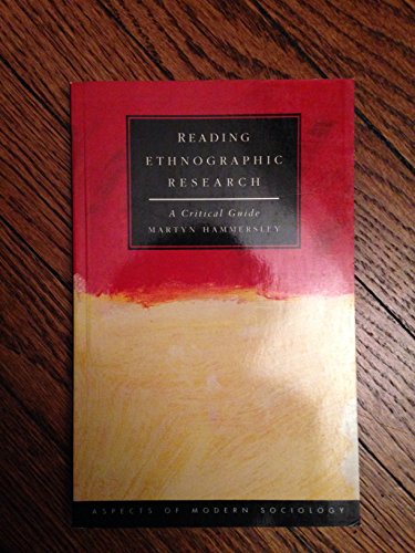 Stock image for Reading Ethnographic Research: A Critical Guide (Aspects of Modern Sociology) for sale by HPB-Red