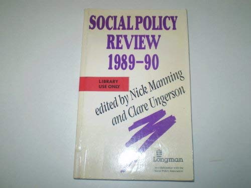 Imagen de archivo de Social Policy Review 1989-90 a la venta por WorldofBooks