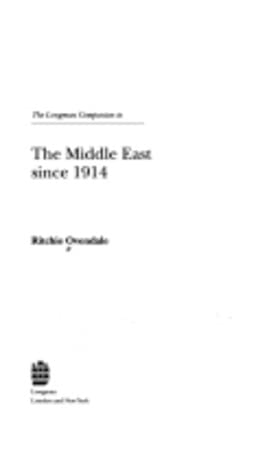 Beispielbild fr Longman Companion to the Middle East Since 1914 (Longman Companions to History) zum Verkauf von Goldstone Books