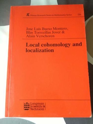 Beispielbild fr Local Cohomology and Localization zum Verkauf von PsychoBabel & Skoob Books