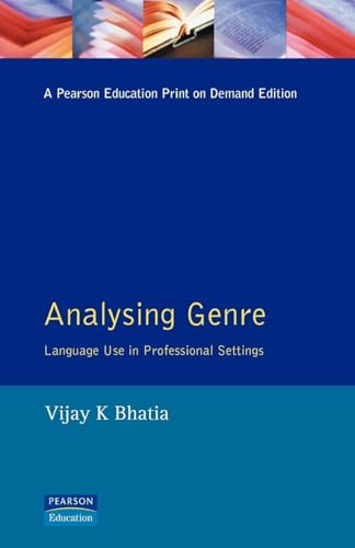9780582085244: Analysing Genre (Applied Linguistics and Language Study)