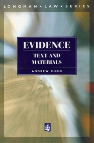 Imagen de archivo de Evidence: Text and Materials (Longman Law Series) a la venta por WorldofBooks