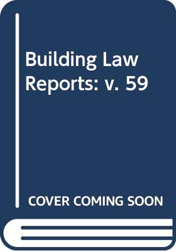 Beispielbild fr Building Law Reports. Volume 60 zum Verkauf von PsychoBabel & Skoob Books