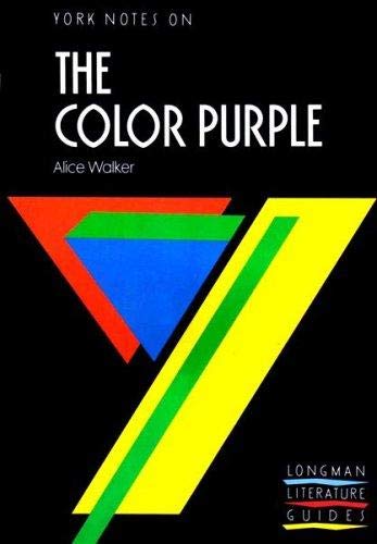 9780582096417: Alice Walker, "The Color Purple": Notes (York Notes)