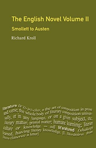 Beispielbild fr English Novel, Vol II, The : Smollett to Austen zum Verkauf von Blackwell's