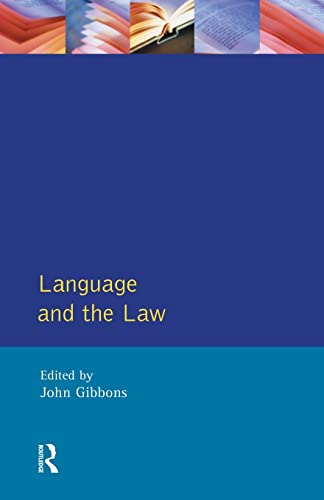 9780582101456: Language and the Law (Language In Social Life)