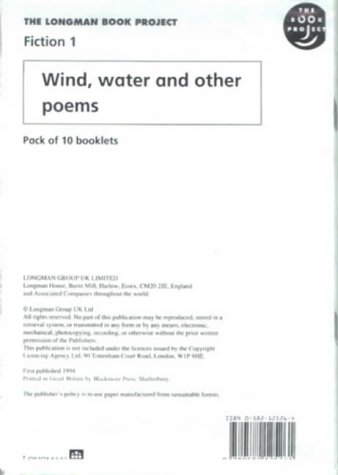 Longman Book Project: Fiction: Band 4: Poem Books Cluster: DIY: Wind, Water and Other Poems: Pack of 10 (Longman Book Project) (9780582125261) by Body, Wendy