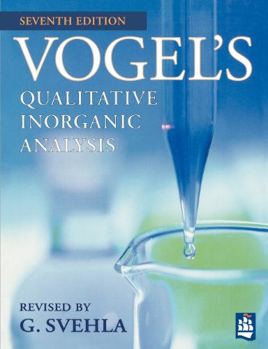 Imagen de archivo de Vogel's Qualitative Inorganic Analysis (7th Edition) a la venta por WorldofBooks