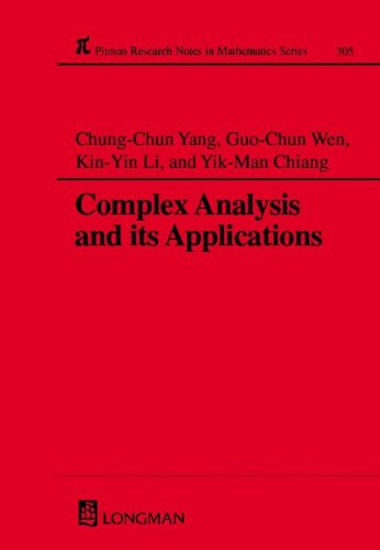 Beispielbild fr Complex Analysis and Its Applications [Pitman Research Notes in Mathematics Series 305] zum Verkauf von Tiber Books