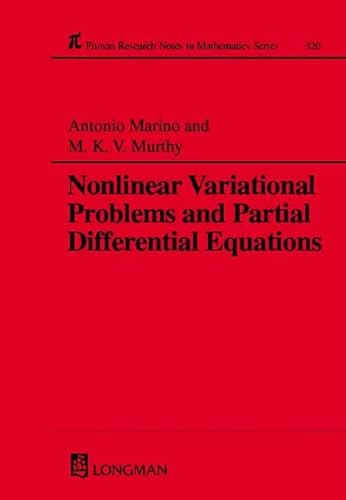 Beispielbild fr Nonlinear Variational Problems and Partial Differential Equations (Pitman Research Notes in Mathematics Series, 320) zum Verkauf von PsychoBabel & Skoob Books