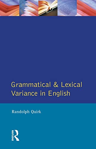 Imagen de archivo de Grammatical and Lexical Variance in English a la venta por Blackwell's