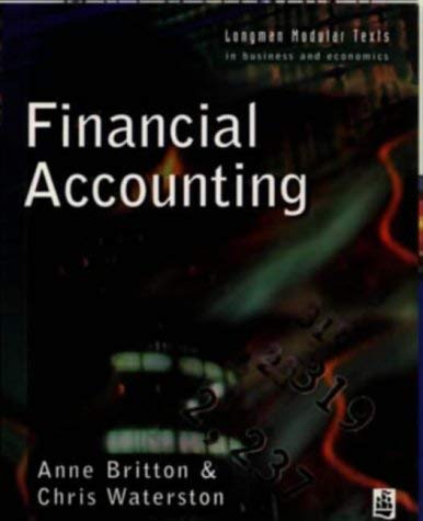 Imagen de archivo de Financial Accounting (Modular Texts In Business & Economics) a la venta por AwesomeBooks