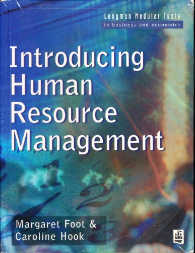 Imagen de archivo de Introducing Human Resource Management (Modular Texts In Business & Economics) a la venta por WorldofBooks