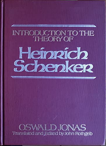 Imagen de archivo de Introduction to the Theory of Heinrich Schenker a la venta por Better World Books