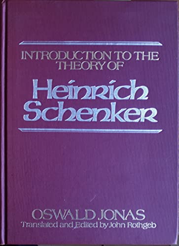 9780582282278: Introduction to the Theory of Heinrich Schenker (Music Series)