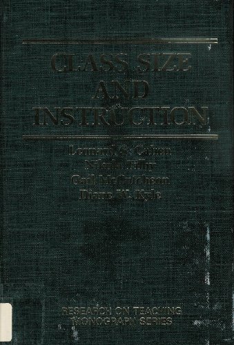 Imagen de archivo de Class Size and Instruction a la venta por Better World Books