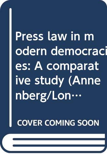 Stock image for Press Law in Modern Democracies : A Comparative Study for sale by Better World Books