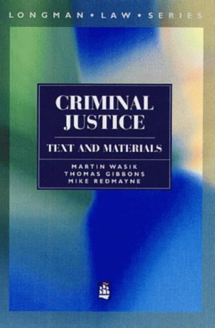 Beispielbild fr Criminal Justice: Text and Materials (Longman Law Series) zum Verkauf von WorldofBooks