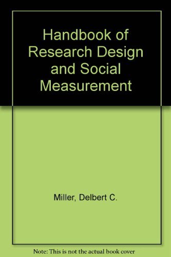 Beispielbild fr Handbook of Research Design & Social Measurement zum Verkauf von Wonder Book