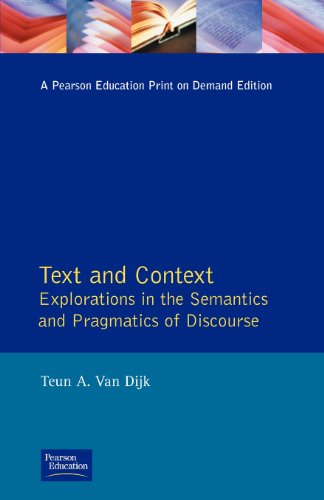 Imagen de archivo de Text and Context : Explorations in the Semantics and Pragmatics of Discourse a la venta por Better World Books: West