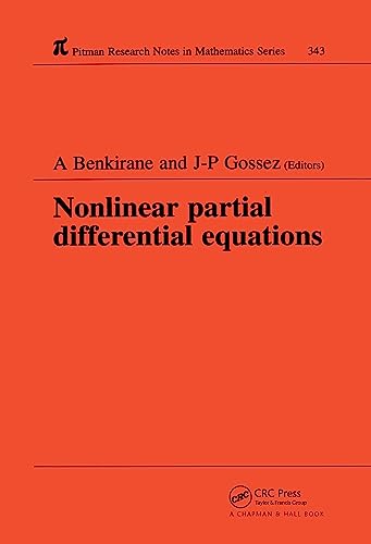 Stock image for NONLINEAR PARTIAL DIFFERENTIAL EQUATIONS for sale by Vashon Island Books