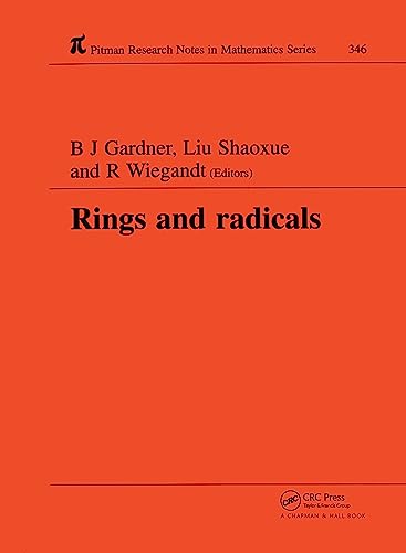 Stock image for Rings and Radicals (Chapman & Hall/CRC Research Notes in Mathematics Series) for sale by Zubal-Books, Since 1961