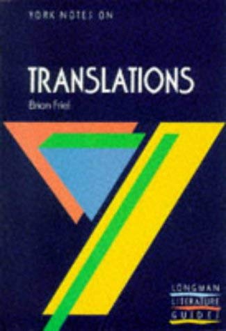 Stock image for Brian Friel "Translations" (York Notes) for sale by WorldofBooks