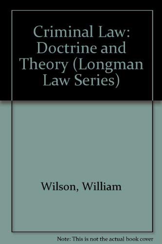 Stock image for Criminal Law: Doctrine and Theory (Longman Law Series) for sale by WorldofBooks