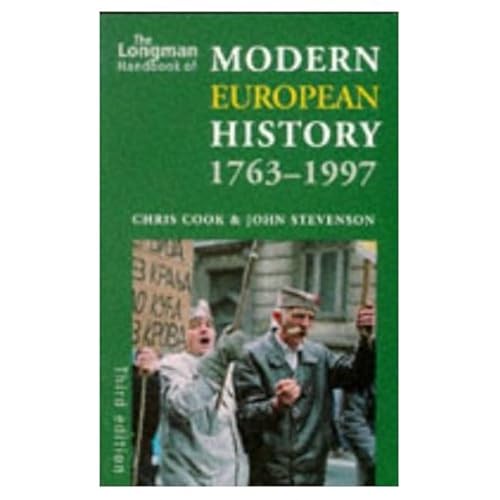 Imagen de archivo de Modern European History, 1763-1997 a la venta por Better World Books: West