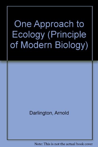 Beispielbild fr One Approach to Ecology. zum Verkauf von N. Fagin Books