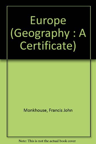 Imagen de archivo de Europe (Geography : A Certificate) a la venta por Kennys Bookstore